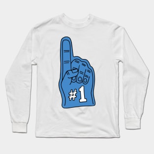 Blue Foam Finger Sports Long Sleeve T-Shirt